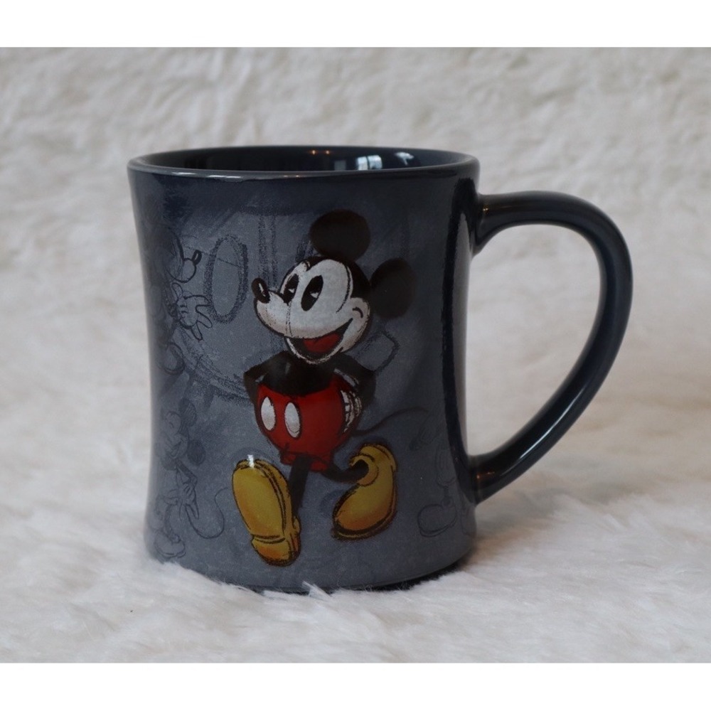 Disney Store Mickey Mouse Gray Ceramic Mug Disney‎ Franchise Collectible Cup